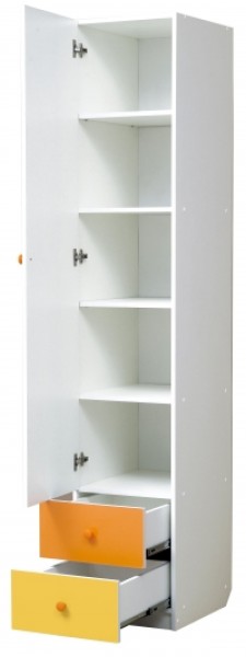 Шкаф 1-но дверный с ящиками и зеркалом Радуга (400) в Реже - rezh.mebel-74.com | фото
