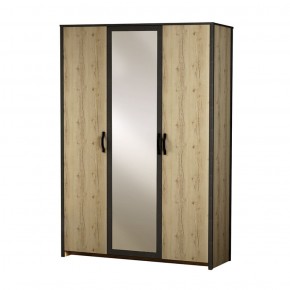 Шкаф 3-дверный с зеркалом №885 Гранж в Реже - rezh.mebel-74.com | фото