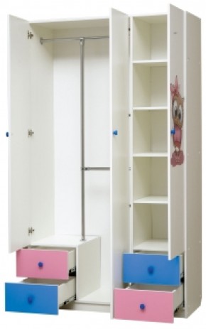 Шкаф 3-х дверный с ящиками и фотопечатью Совята 3.1 (1200) в Реже - rezh.mebel-74.com | фото