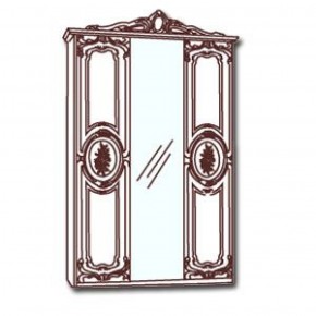 Шкаф 3-х дверный с зеркалами (01.143) Роза (беж) в Реже - rezh.mebel-74.com | фото