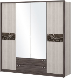Шкаф 4-х дверный с зеркалом Шк69.2 МС Николь в Реже - rezh.mebel-74.com | фото