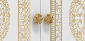 Шкаф 4-х дверный с зеркалами (12.244) Грация (белый/золото) в Реже - rezh.mebel-74.com | фото