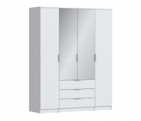 Шкаф 4х дверный с зеркалами Николь СБ-2595/1 (Белый) в Реже - rezh.mebel-74.com | фото