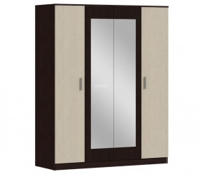 Шкаф 4х дверный с зеркалами Уют СБ-2750/1.Н (Венге/Паллада) в Реже - rezh.mebel-74.com | фото