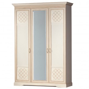 Шкаф для одежды 3-дверный №800 Парма кремовый белый в Реже - rezh.mebel-74.com | фото