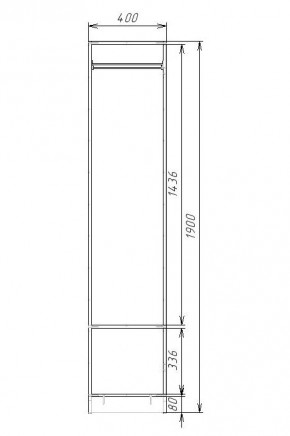 Шкаф для Одежды ЭШ1-РП-19-4 (ручка профильная) серия "Экон" в Реже - rezh.mebel-74.com | фото