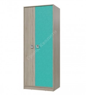 Шкаф для одежды Сити (Арт. 6-9411) Дуб Сонома/Аква в Реже - rezh.mebel-74.com | фото