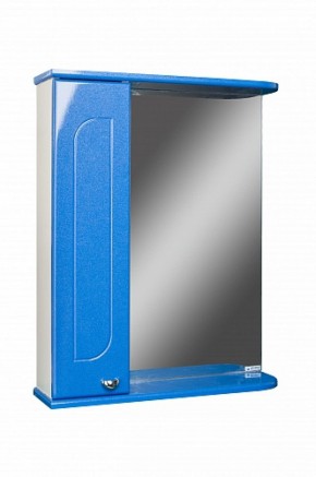 Шкаф-зеркало Радуга Синий металлик 55 левый АЙСБЕРГ (DA1129HZR) в Реже - rezh.mebel-74.com | фото