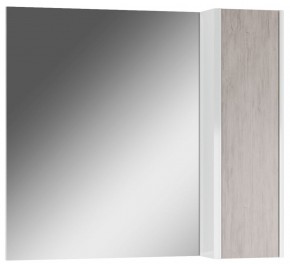 Шкаф-зеркало Uno 80 Дуб серый левый/правый Домино (DU1504HZ) в Реже - rezh.mebel-74.com | фото