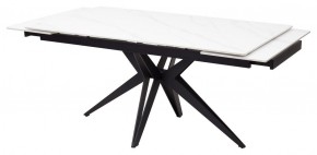 Стол FORIO 160 MATT WHITE MARBLE SOLID CERAMIC / BLACK, ®DISAUR в Реже - rezh.mebel-74.com | фото