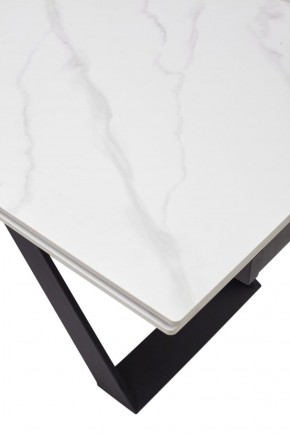 Стол LIVORNO 180 MATT WHITE MARBLE SOLID CERAMIC / BLACK, ®DISAUR в Реже - rezh.mebel-74.com | фото