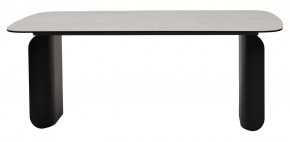 Стол NORD 200 TL-102 Бежевый мрамор, испанская керамика / черный каркас, ®DISAUR в Реже - rezh.mebel-74.com | фото