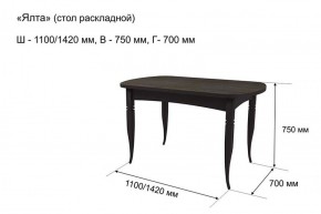 Стол раскладной Ялта (опоры массив цилиндрический) в Реже - rezh.mebel-74.com | фото