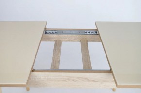 Стол раскладной со стеклом (опоры массив цилиндрический) "Хоста" в Реже - rezh.mebel-74.com | фото