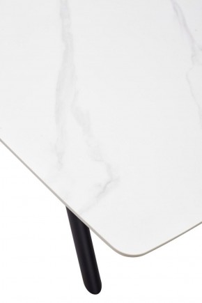 Стол RIVOLI 140 MATT WHITE MARBLE SOLID CERAMIC / BLACK, ®DISAUR в Реже - rezh.mebel-74.com | фото