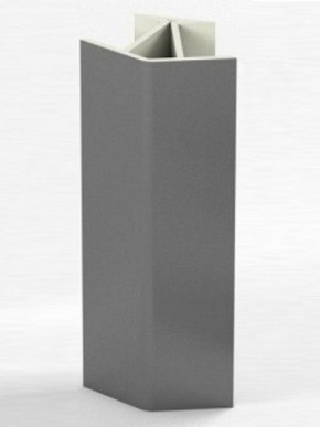 Угловое соединение для цоколя 135 гр. h100 мм (Алюминий, Белый, Черный, Сонома) в Реже - rezh.mebel-74.com | фото