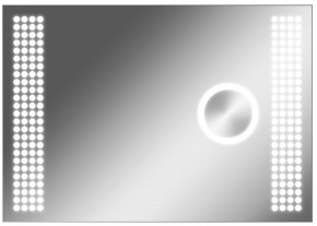 Зеркало Cosmo 100 alum (линза) с подсветкой Sansa (SCL1026Z) в Реже - rezh.mebel-74.com | фото