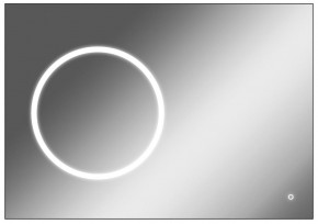 Зеркало Eclipse 100 black с подсветкой Sansa (SE1032Z) в Реже - rezh.mebel-74.com | фото