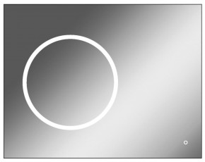 Зеркало Eclipse 90 black с подсветкой Sansa (SE1031Z) в Реже - rezh.mebel-74.com | фото