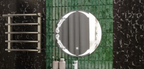 Зеркало Канберра 700х700 с подсветкой Домино (GL7032Z) в Реже - rezh.mebel-74.com | фото